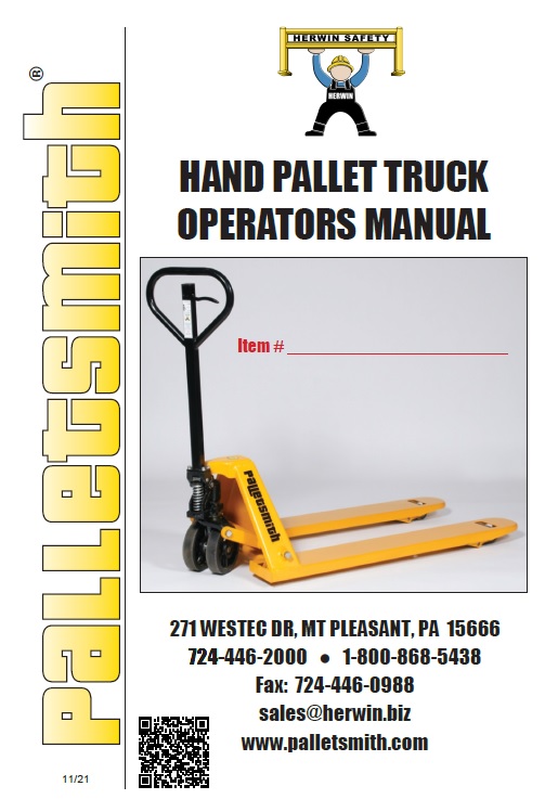 palletsmith manual herwin safety inc